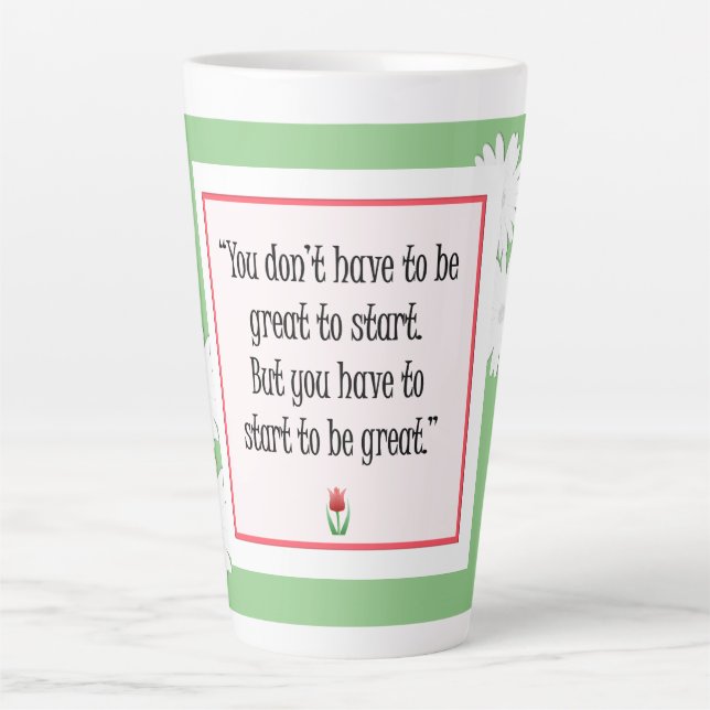 Start Do Great Things - Motivational Green Mug (Front)