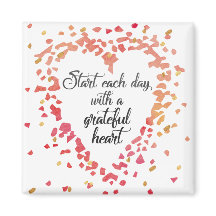 Start Each Day Grateful Heart Inspirational Quote