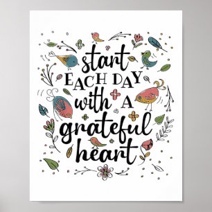 Start Each Day With A Grateful Heart _1 Poster