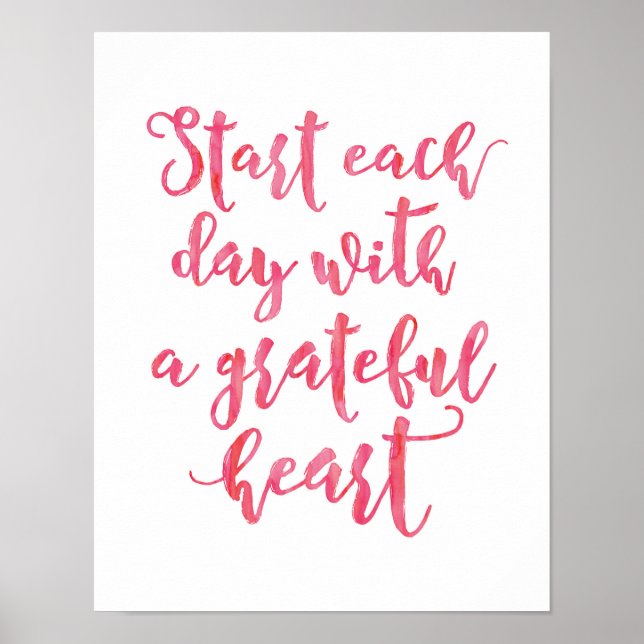 Start each day with a grateful heart print (Front)