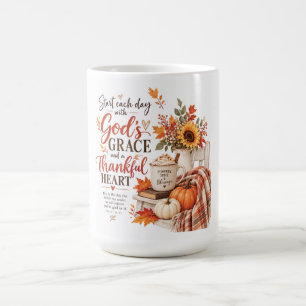 Start Each Day with God's Grace Christian Coffee Mug