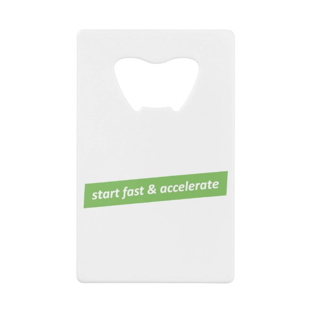 Start fast & Accelerate (Front)