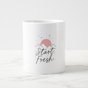 Start Fresh Minimalist Pastel Sunrise Mug