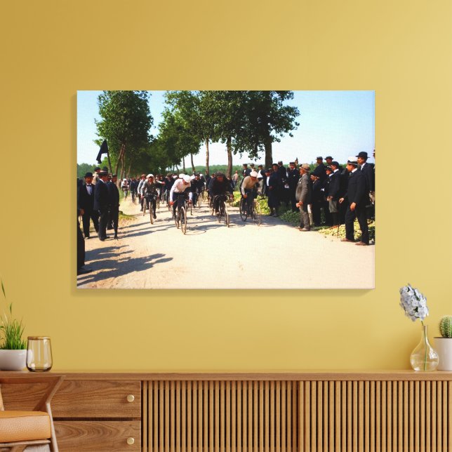 Start of The First Tour de France Circa 1903  Canvas Print (Insitu(LivingRoom))
