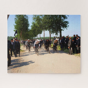 Start of The First Tour de France Circa 1903 Colou Jigsaw Puzzle