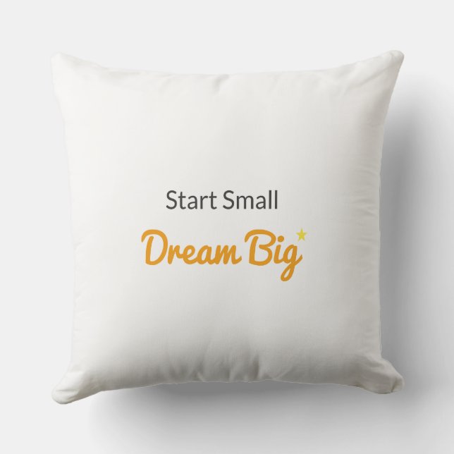 Start Small, Dream Big Nursery Pillow (Back)