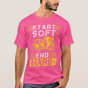 Start Soft End Hard, Concrete Cement Mixing Truck T-Shirt