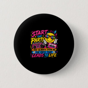 Start the party vbs 2026 retro christian youth 6 cm round badge