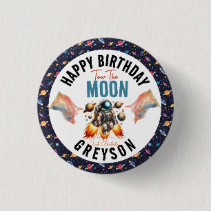 start tow the moon 2nd Birthday Space 3 Cm Round Badge