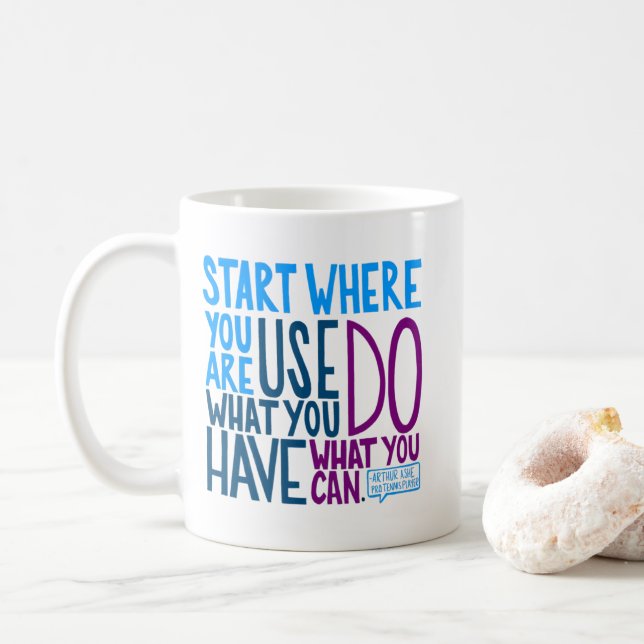Start Where You Are Coffee Mug (With Donut)
