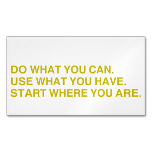 Start Where You Are Magnetic Business Card