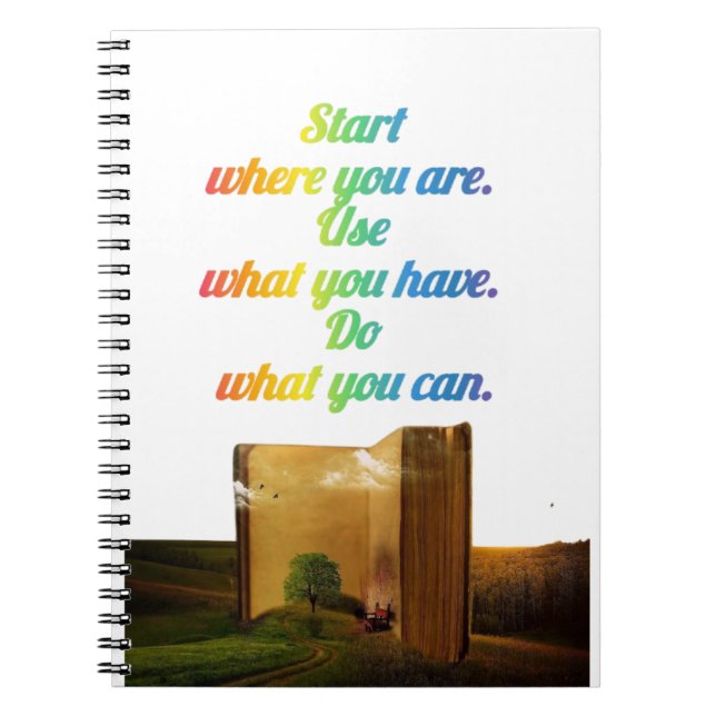 Start Where You Are | Motivational Quote Notebook  (Front)