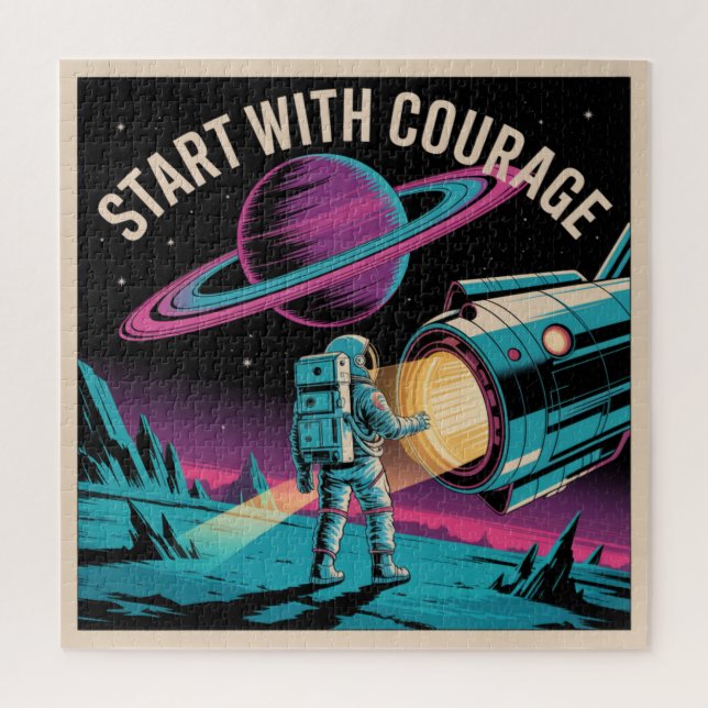 Start With Courage Jigsaw Puzzle (Vertical)