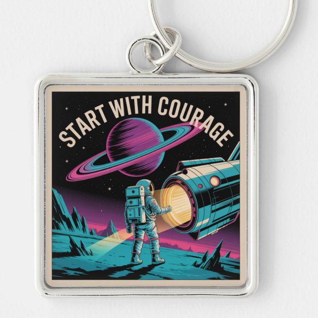 Start With Courage Key Ring (Front)