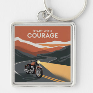 Start With Courage Key Ring