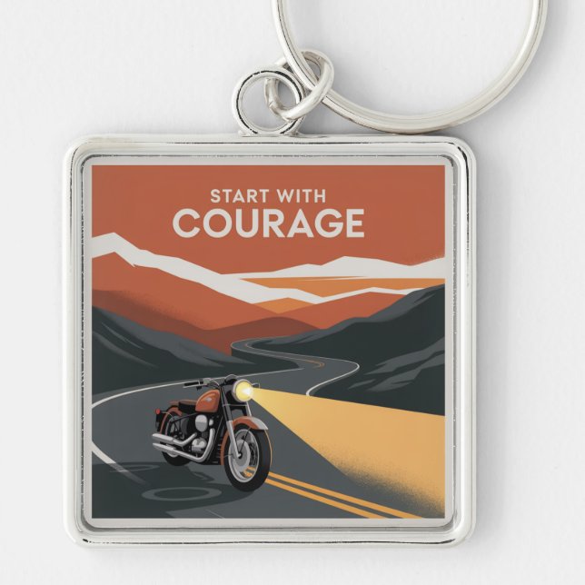 Start With Courage Key Ring (Front)