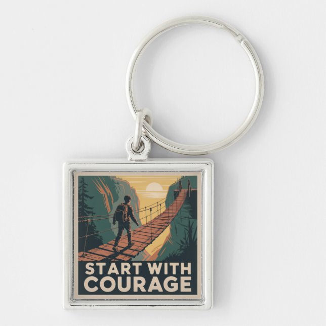 Start With Courage Key Ring (Front)