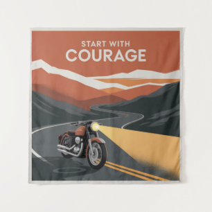 Start With Courage Tapestry