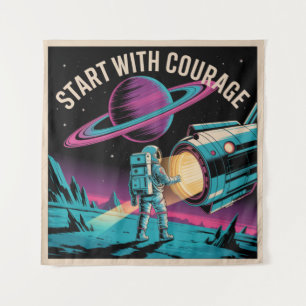 Start With Courage Tapestry