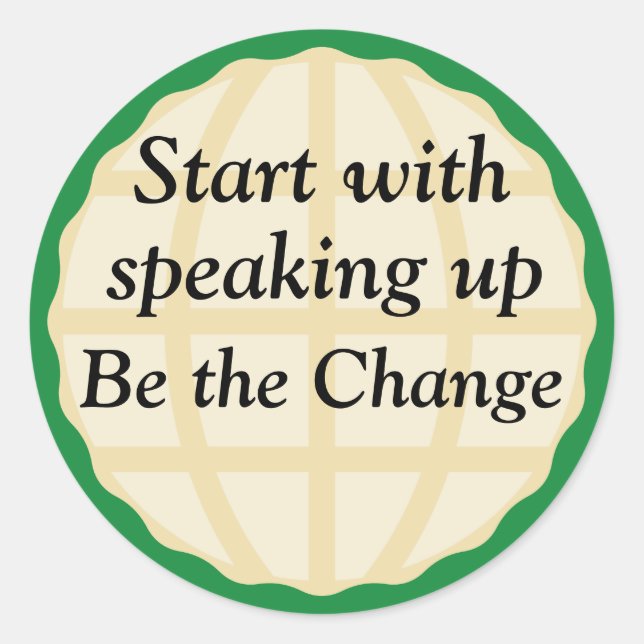 Start With Speaking Up Classic Round Sticker (Front)