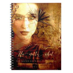 Start Writing F Theme Spiral Note Book