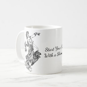 Start Your Day With a Shimmy! Vintage Belly Dancer Coffee Mug
