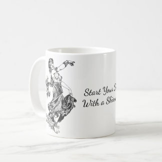 Start Your Day With a Shimmy! Vintage Belly Dancer Coffee Mug