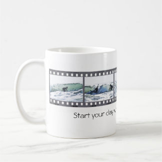 Start your day with a wave--go surfing! coffee mug