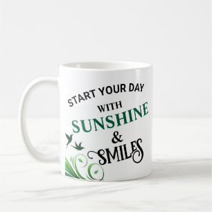 Start Your Day With Sunshine & Smile Design coffee Mug