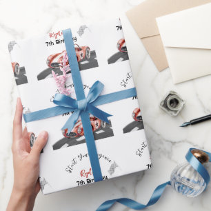 Start Your Engine Any Age Birthday Wrapping Paper