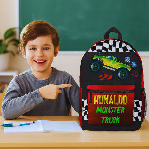 Start Your Engines , It’s School Time ! Printed Backpack