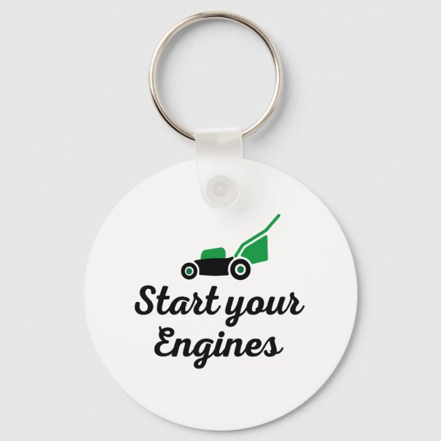 Start your Engines Key Ring (Front)