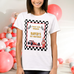 Start Your Engines Race Car 1st Birthday T-Shirt