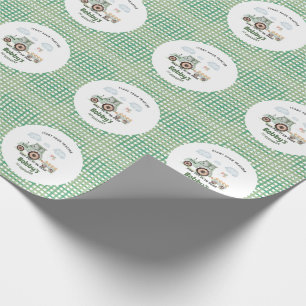 Start Your Tractor 1st Birthday Wrapping Paper