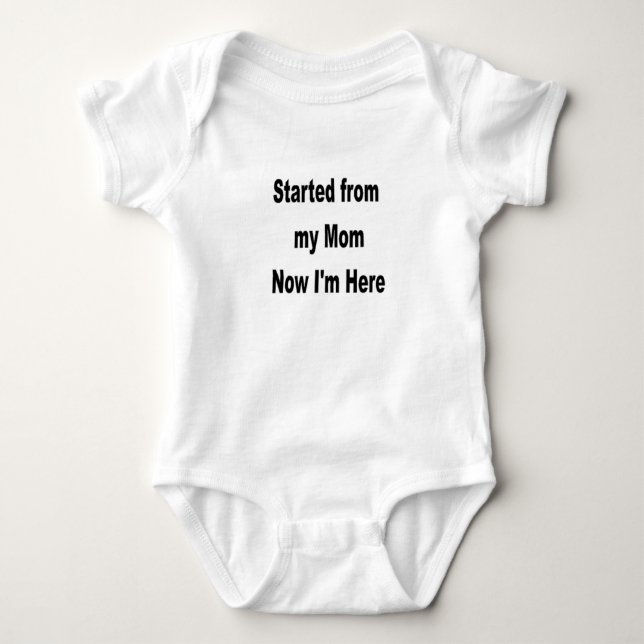 Started from Mum Now I'm Here Toddler Bodysuit (Front)