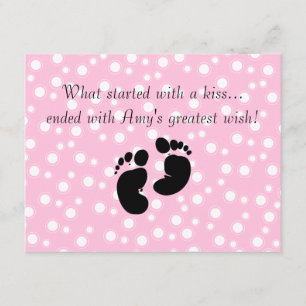Started With A Kiss Wish Pink Baby Shower Invitation