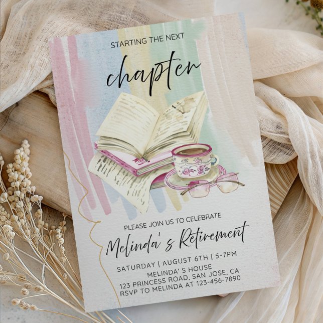 Starting the Next Chapter Bridal Shower Party Invitation (Creator Uploaded)