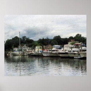 STARTING UNDER $20 -Boats on a Cloudy Day Essex CT Poster