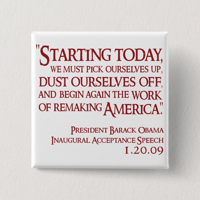 StartingTodayRed 15 Cm Square Badge (Front)