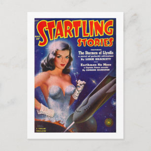 Startling Stories March - Vintage SciFi Comic Postcard