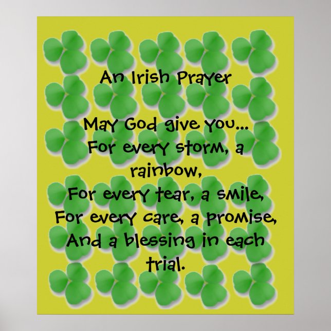 Starts At $11.20  An Irish Prayer Poster (Front)