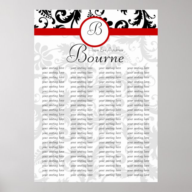 starts at $11.20 Seating Chart for Reception (Front)