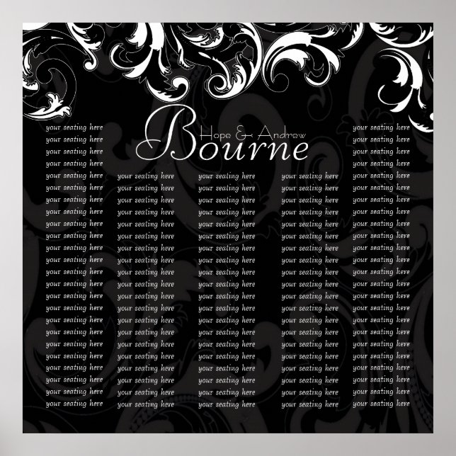 Starts at $12.80 Seating Chart for Reception (Front)