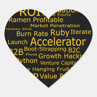 Startup Business Jargon Cloud Heart Sticker