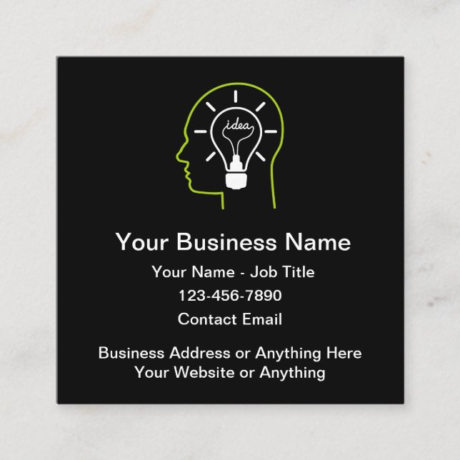 Startup Lightbulb Idea Business Cards (Front)