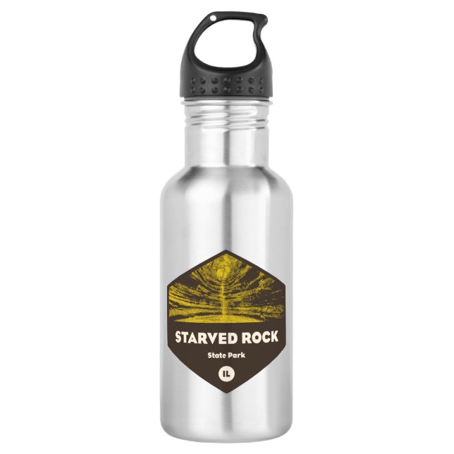 Starved Rock State Park Illinois 532 Ml Water Bottle (Front)