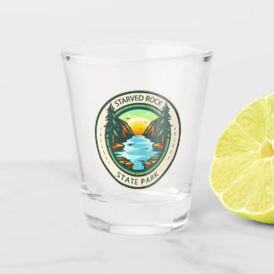 Starved Rock State Park Illinois Badge Shot Glass