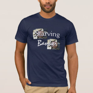 Starving Banker In Navy Blue T-Shirt
