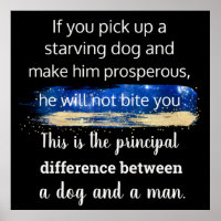 Starving dog quote by Mark Twain
