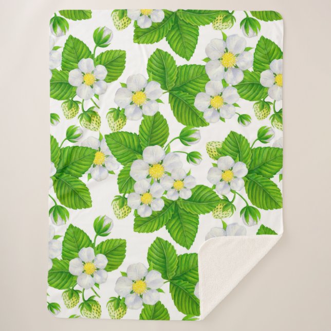Starwberry garden 2 sherpa blanket (Front)